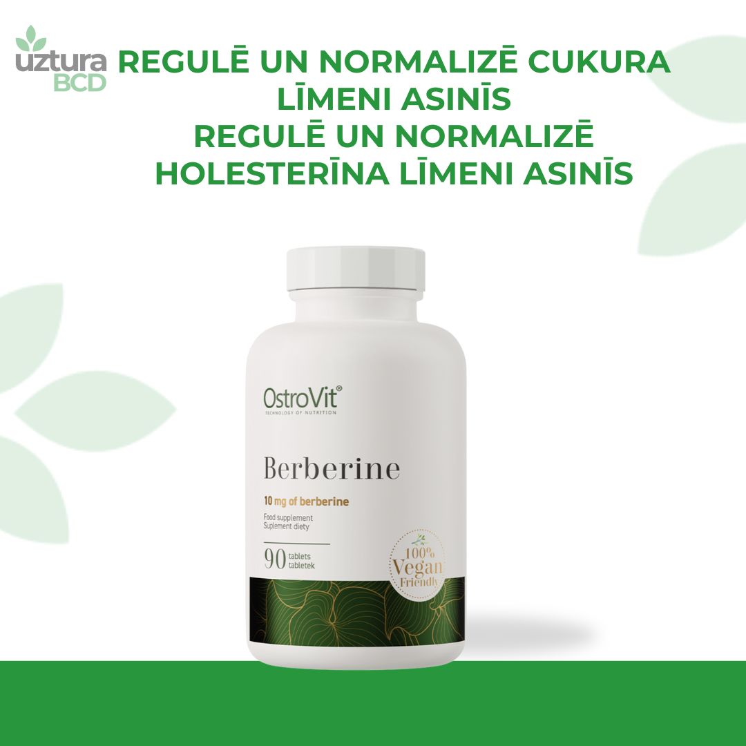 Berberīns Ostrovit. Tabletēs. Regulē cukura un holesterīna līmeni asinīs