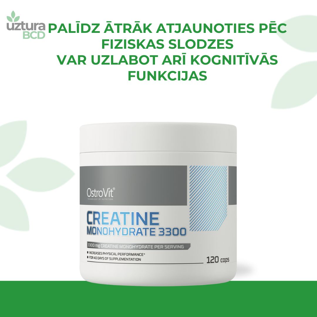 Kreatīns kapsulās no Ostrovit. Palīdz atjaunoties pēc treniņiem