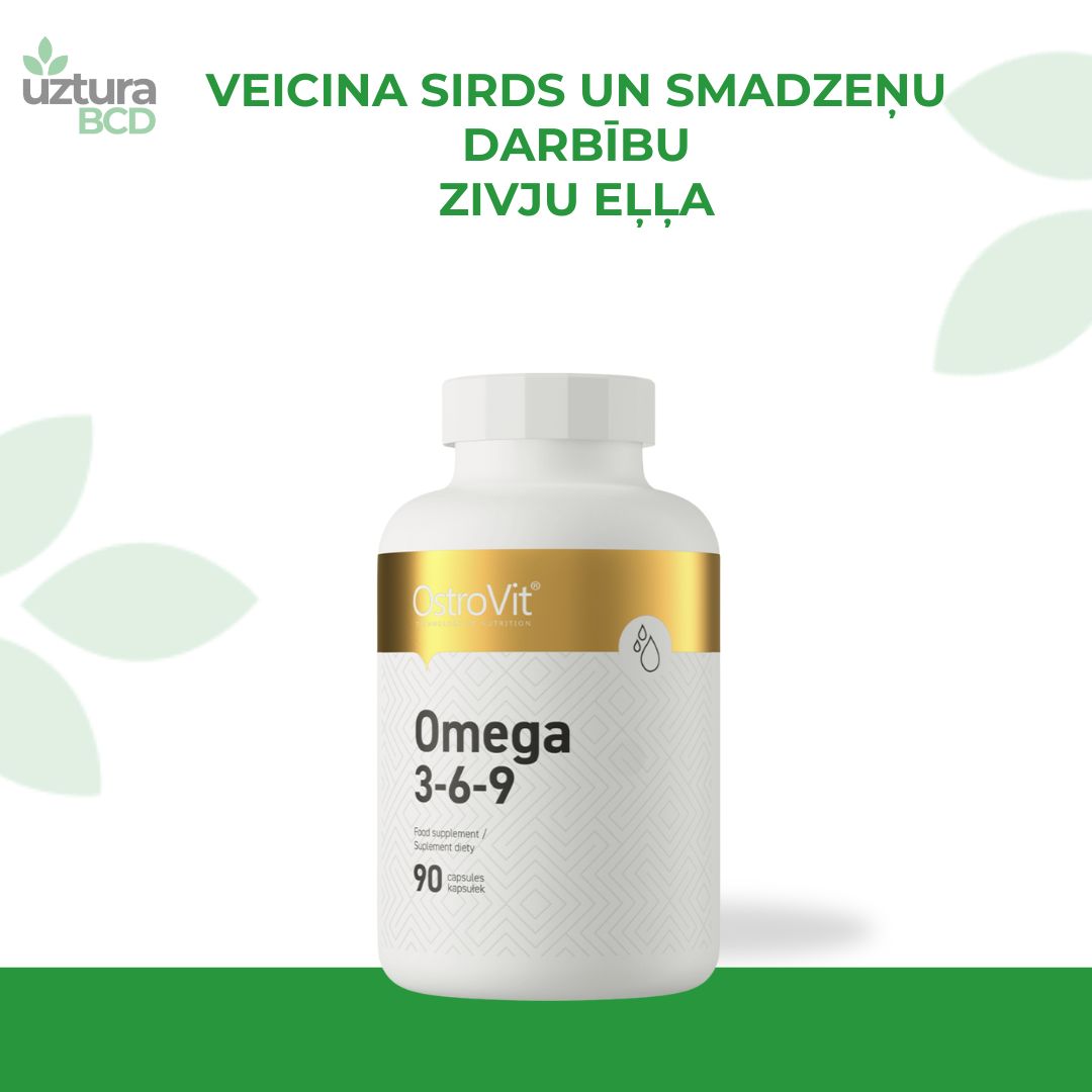 Omega zivju eļļa kapsulās, smadzeņu darbībai no Ostrovit
