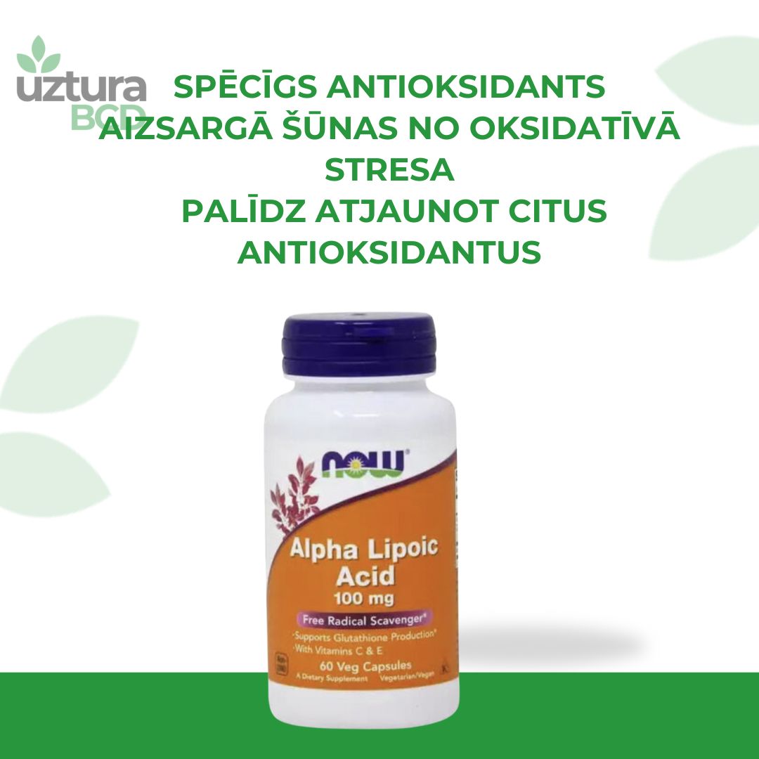 Alfa liposkābe NOW, spēcīgs antioksidants
