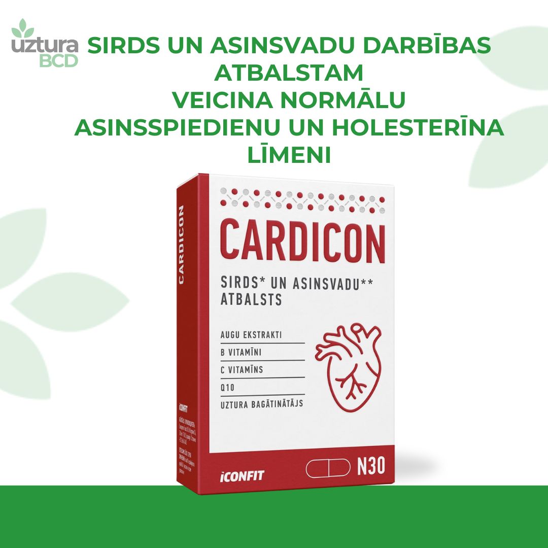 komplekss produkts, kas paredzēts sirds un asinsvadu darbības atbalstam. Produkts satur C vitamīnu, olīvu lapu ekstraktu, bergamotes ekstraktu, B grupas vitamīnus, zaļās tējas ekstraktu, vilkābeles ekstraktu un koenzīmu Q10