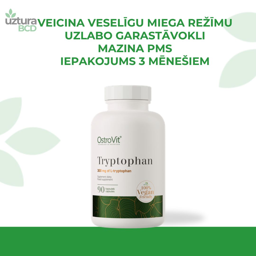 triptofāns - dabiska amoniskābe pret sliktu noskaņojumu, veselīgam miegam